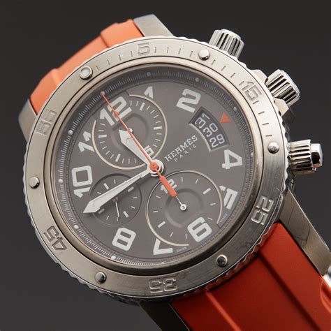 hermes clipper ebay|hermes clipper chronograph watch prices.